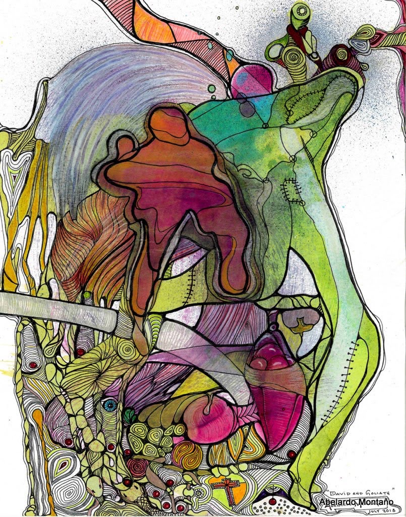 TRADITIONAL WORK David And Goliath Original 2